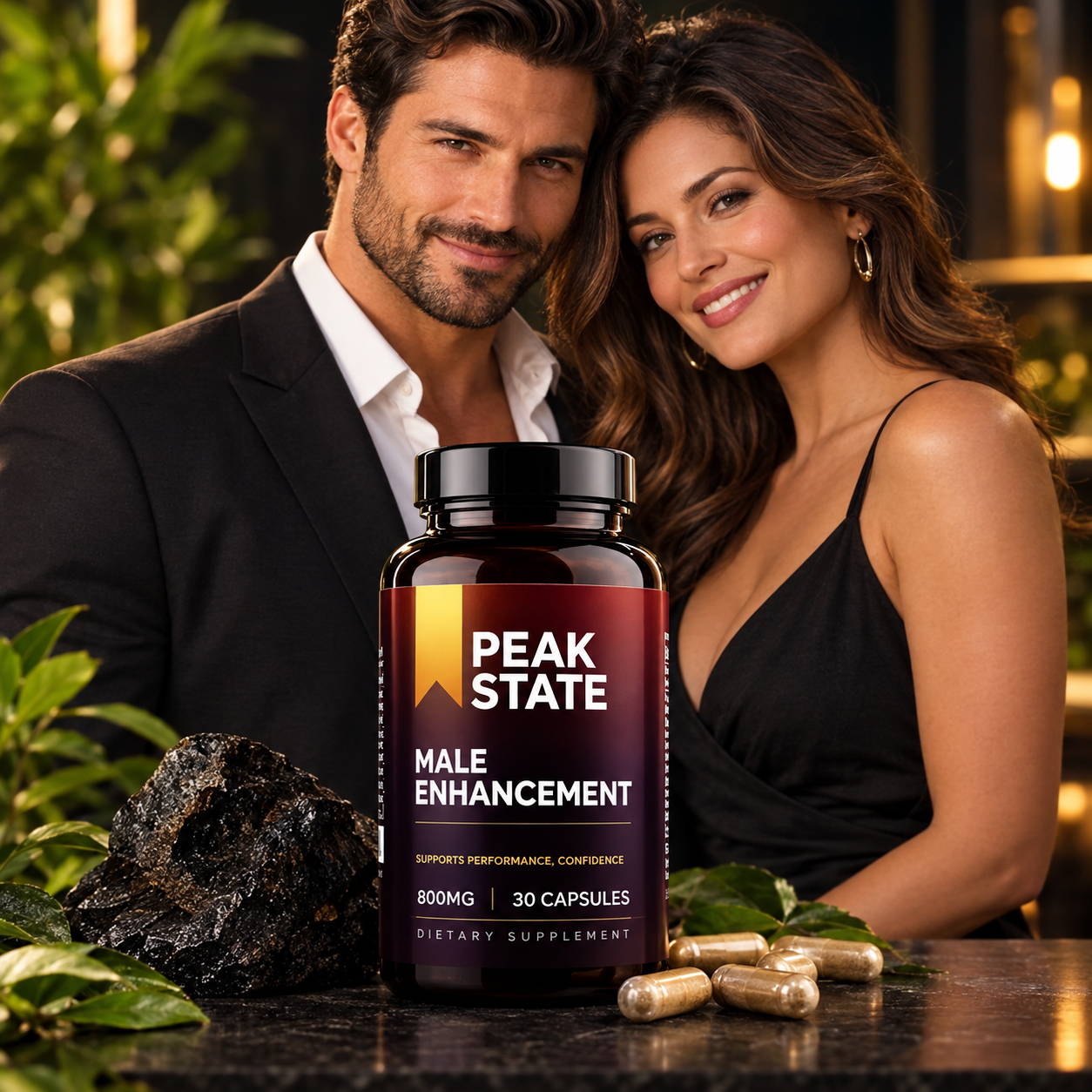 Couple with Peak State Male Capsules